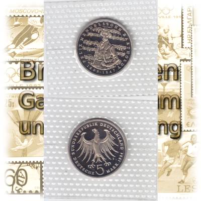 1984 5 DM Münze Felix Mendelssohn Bartholdy #10036 (1000x1761)