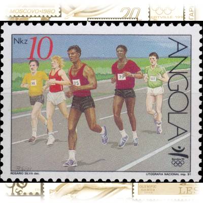 Angola Olympiade 1992 Laufen #10359 (800x637)