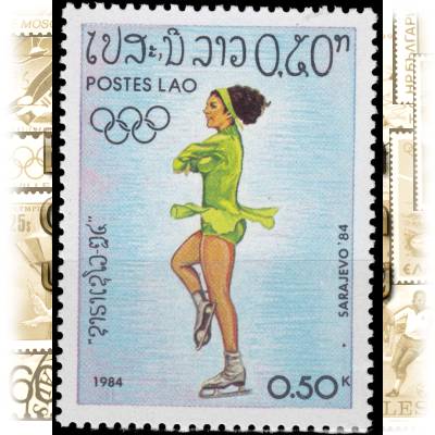 Briefmarken Laos zur Olympiade #10584 (700x920)