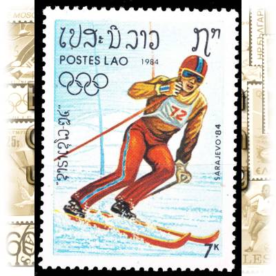 Briefmarken Laos zur Olympiade #10590 (700x934)