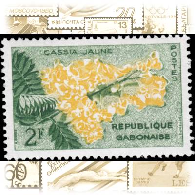 Briefmarken Gabun 1961 Blumen (3) #10707 (800x524)