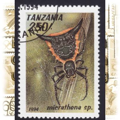 Briefmarken Tansania Spinnen-Tiere 1994 #10729 (700x928)