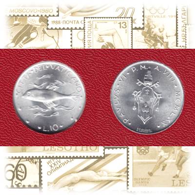 Vatikan 10 Lire KMS MCMLXX 1970 #11039 (1000x500)