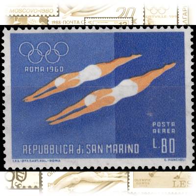 Alte Briefmarken 1960, von San Marino zur Olympiade ... #11123 (800x598)