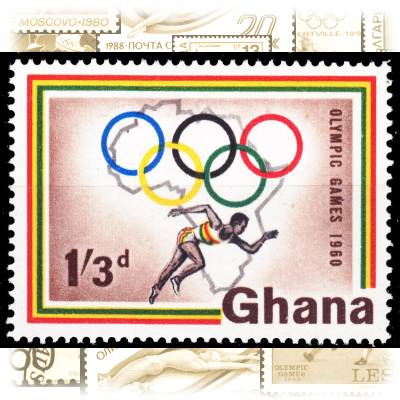 Briefmarken 1960 Afrika Ghana Olympiade in Rom #11211 (800x591)