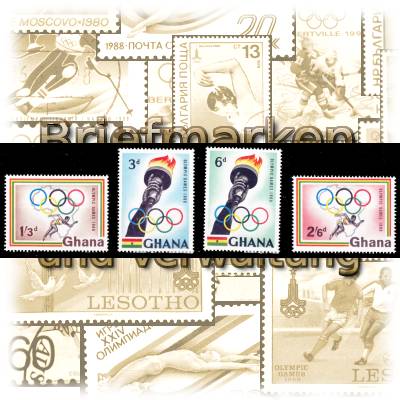 Briefmarkensatz 1960 Afrika Ghana Olympiade in Rom #11213 (1500x430)