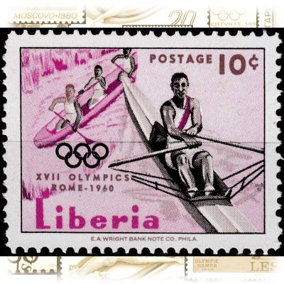 Briefmarke Liberia zur Olympiade 1960 in Rom #11275 (800x643)