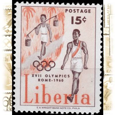 Briefmarken Liberia zur Olympiade 1960 in Rom #11276 (700x882)