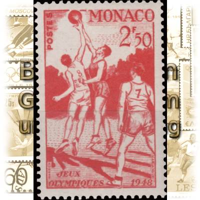 Monaco Basketball Briefmarke 1948 #11615 (600x898)