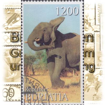 Buriatia Briefmarken Tiere Elefanten 1200 #11748 (600x998)