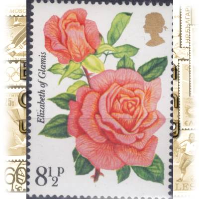 Rosen-Briefmarken von Großbritannien 1976 #11932 (600x813)