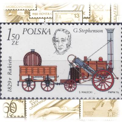 Eisenbahn-Briefmarken Jahrgang 1976 von Polen #13110 (600x378)