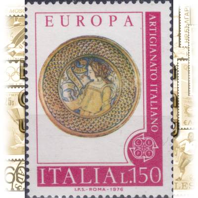 Europamarken CEPT von Italien 1976 zum Thema Kunsthandwerk #13137 (600x800)