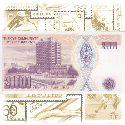 Geldschein Bargeld Türkische Lira zu 20000 ... #13311 (800x403)