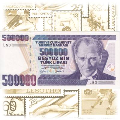 Banknote Türkische Lira zu 500000 Lire der ... #13318 (800x384)