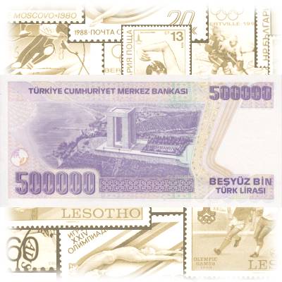 Geldschein Bargeld Türkische Lira zu 500000 ... #13319 (800x377)