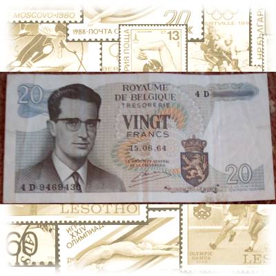 Belgien 20 Franc Banknote #13408 (800x384)