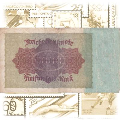 1922 5000 Mark Fünftausend Reichsmark Reichsbanknote #13473 (800x433)