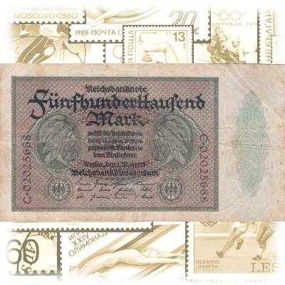 1923, 500000 Mark Fünfhunderttausend Reichsbanknote #13478 (800x444)
