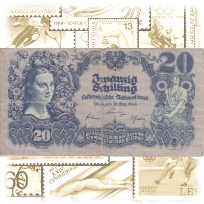 Österreich Banknote 20 Schilling 1945 #13851 (800x426)