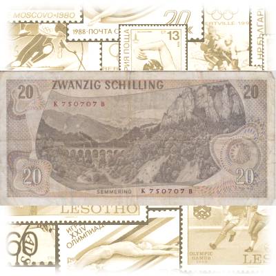 Österreich Banknote 20 Schilling 1967 #13856 (800x392)