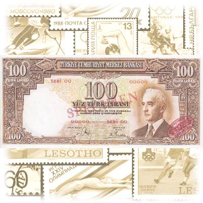 Banknote Türkei 100 Lira 1938 VS #13918 (800x368)