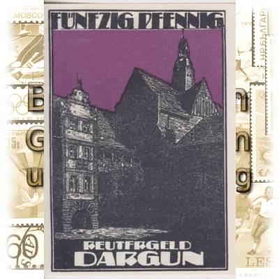 Reutergeld von Stadt Dargun 50 Pfennig VS #13960 (600x874)