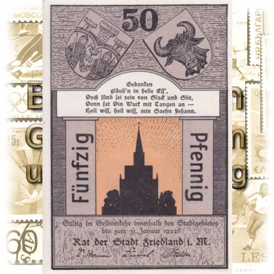 Reutergeld von Stadt Friedland 50 Pfennig VS #13967 (600x867)