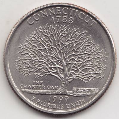 1999-1999 0,25 Dollar Quarter Dollar Connecticut ... #14459 (800x800)