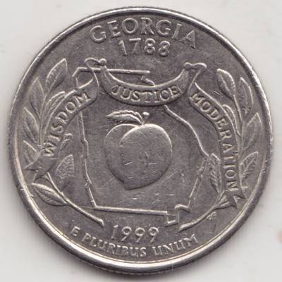 1999-1999 0,25 Dollar Quarter Dollar Georgia #14460 (800x800)