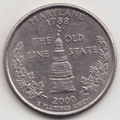 2000-2000 0,25 Dollar Quarter Dollar Maryland 1788 #14461 (800x800)