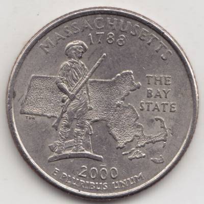2000-2000 0,25 Dollar Quarter Dollar Massachusetts ... #14462 (800x800)