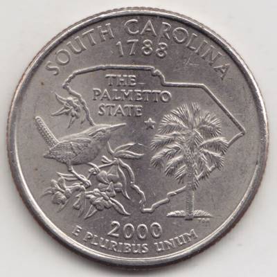 2000-2000 0,25 Dollar Quarter Dollar South Carolina ... #14464 (800x800)