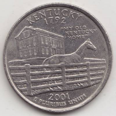 2001-2001 0,25 Dollar Quarter Dollar Kentucky 1792 #14466 (800x800)