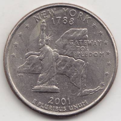 2001-2001 0,25 Dollar Quarter Dollar New York 1788 #14467 (800x800)