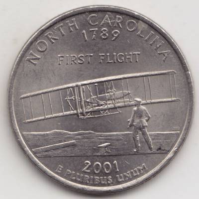 2001-2001 0,25 Dollar Quarter Dollar North Carolina ... #14468 (800x800)