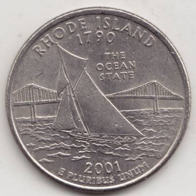 2001-2001 0,25 Dollar Quarter Dollar. Rhode ... #14470 (800x800)
