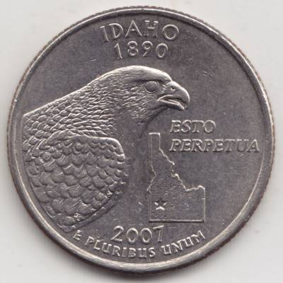 2007-2007 0,25 Dollar Quarter Dollar Idaho 1890 #14479 (800x800)