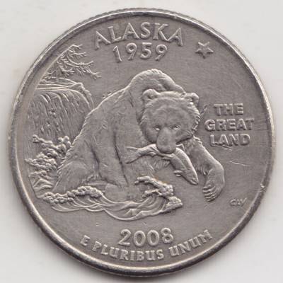 2008-2008 0,25 Dollar Quarter Dollar Alaska 1959 #14480 (800x800)