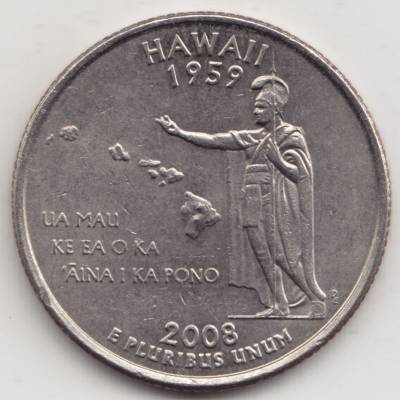 2008-2008 0,25 Dollar Quarter Dollar Hawaii 1959 #14481 (800x800)