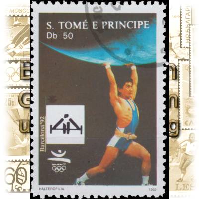 Olympiade Briefmarke Seo-Tome-Principe 1992 #2309 (600x856)