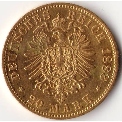 20 Mark Kaisereich 1883 rs #2516 (700x689)