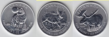 Silbermünzen Kanada Maple Leaf