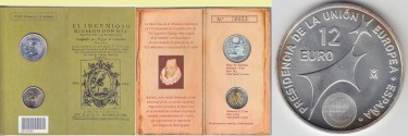 Gedenkmünzen Spanien in Silber zu 12 Euro Nominalwert