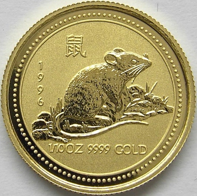 1/10 Unze Gold-Lunar Jahr der Maus 1996 1/10 Unze Gold-Lunar Jahr der Maus 1996