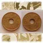 Spanien 25 Pesetas/PTAS 1992 Münze mit Loch