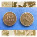 Münzen 10 Filler von Ungarn 1946, 1947, 1948, 1950