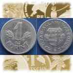 Münzen zu 1 Forint von Ungarn 1946, 1947 und 1949