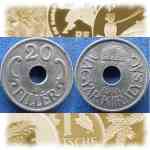 Münzen 20 Filler von Ungarn 1941, 1943, 1944