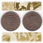 20 Schilling Münzen  sterreich Vorarlberg 1990, 1991, 1992, 1993